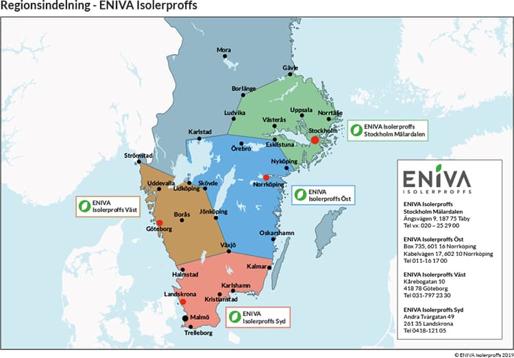 Karta regioner ENIVA