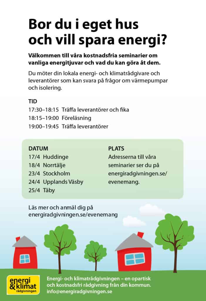 Seminarium Energi- och klimatrådgivningen Stockholm